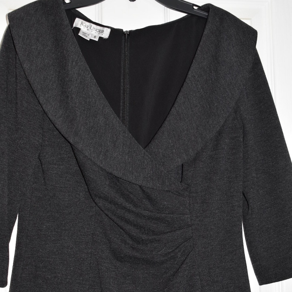 Kay Unger Grey Dress